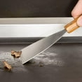 thumbnail image 3 of TrueCraftware- 4-1/2" x 4" Blade Scraper Stainless Steel with Wooden Handle- Grill Scraper Griddle Scraper Food Scraper Kitchen for Outdoor Barbecue Turners Tools Food Restaurants, 3 of 6