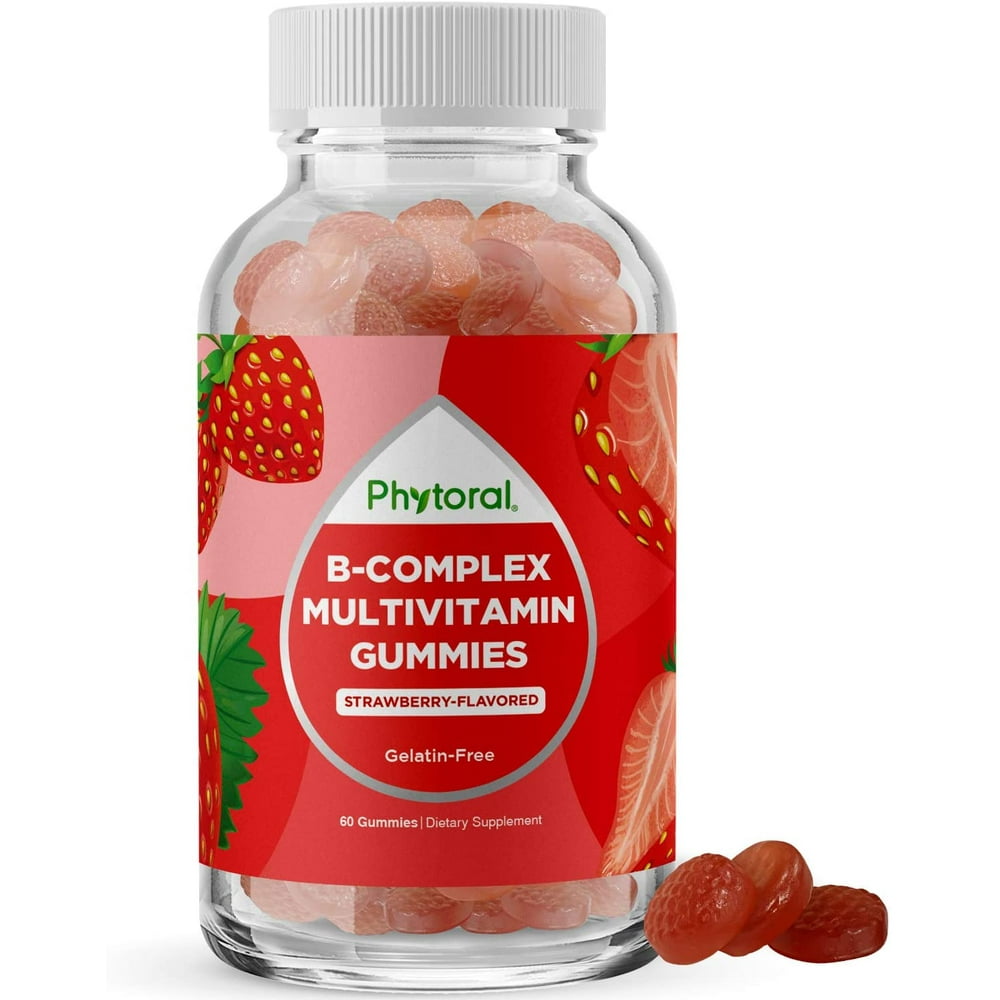 Vitamin B Complex Gummies for Adults Natural Energy Gummies with