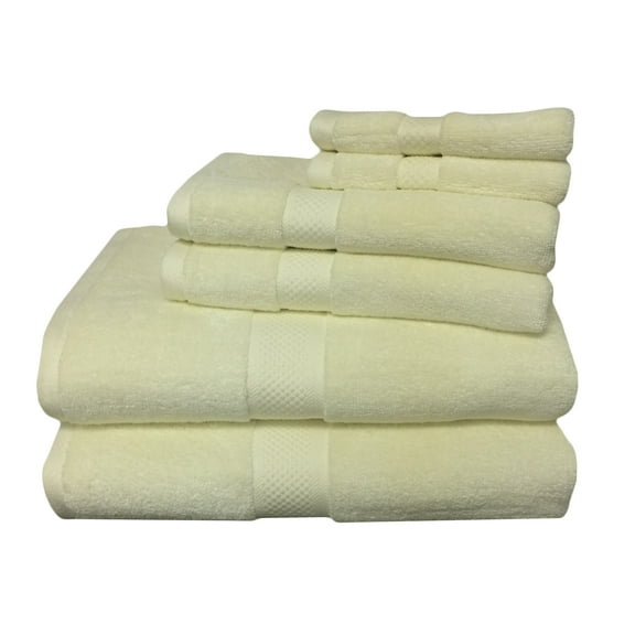 Super Soft Bamboo Cotton Blend 6-Piece Towel Set - Ivory