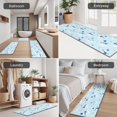 thumbnail image 5 of Light Blue Christmas Snowman Pattern Kitchen Rugs Sets Of 3,Kitchen Runner Rugs Non Skid Washable,Decorative Kitchen Floor Mats for Kitchen,Sink,Laundry,17"x30"+ 17"x47" + 17"x59", 5 of 6