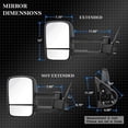 thumbnail image 5 of AKKON - For 07-13 Chevy Silverado Extendable Towing Power Telescoping Wide Angle Side Mirrors Left + Right Pair, 5 of 7