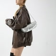 thumbnail image 5 of Juoxeepy Small Shoulder Bag Y2K Purse for Women Silver Evening Bag Cute Shiny Handbag Hobo Purse, 5 of 6