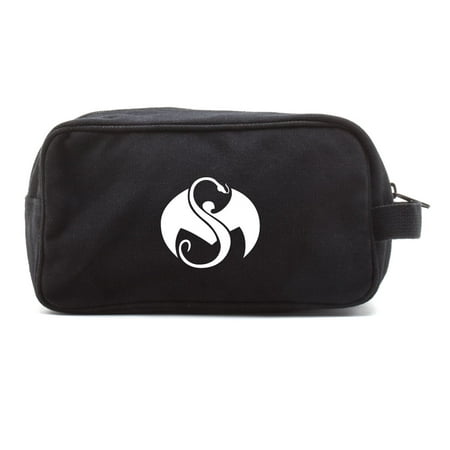 Strange Music Band Logo Canvas Shower Kit Travel Toiletry Bag Case Black & (Best Stranger Chat App Without Login)