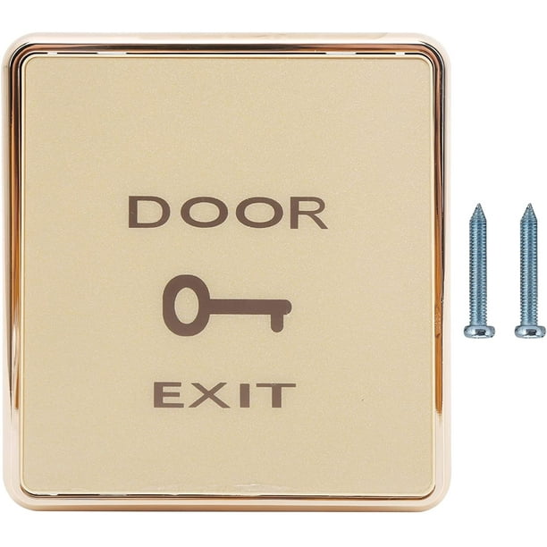 DC12V Door Exit Button Push Material Door Open Release Button Switch Panel,  NO/NC/COM Contact Output, Door Release Switch for Door Access Control  System, for Home Company 