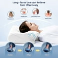 thumbnail image 6 of JUSTLET Cervical Neck Memory Foam Pillow for Neck and Shoulder Pain Relief, Orthopedic Contour Support Pillow with Cooling Pillowcase for Side, Back, Stomach Sleepers, White, 6 of 8