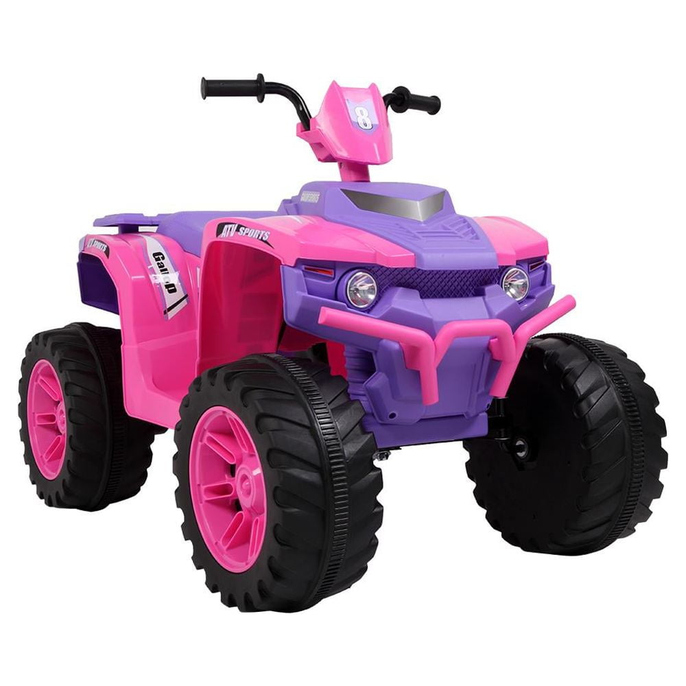 UBesGoo 12V 7Ah Battery Powered 4-Wheeler ATV Ride On Car with a Realistic Foot Pedal Accelerator, LED Headlights, and Music And Horn Sound Perfect for Kids Red