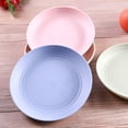 thumbnail image 5 of 4pcs Lightweight Wheat Straw Plates-degradable Wheat Straw Plates, 5 of 5