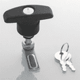 thumbnail image 3 of 2 RV Trailer T-Handle Locks Cam Locks, Cabinet Locks, Drawer Locks, Rear Fixed T-Handle Locks, Shed Door Locks, 3 of 5