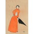 thumbnail image 2 of Penfield, Edward 17x24 White Modern Wood Framed Museum Art Print Titled - Woman holding umbrella, 2 of 4