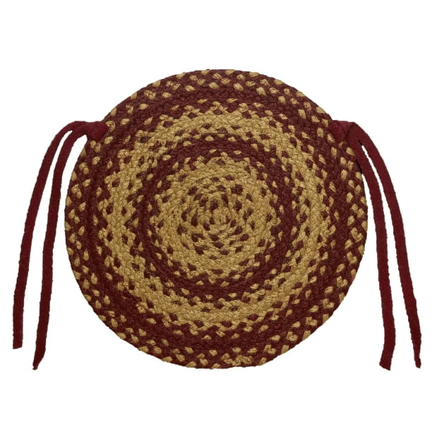 Braided Chair Pads Country Primitive by IHF Set of 4