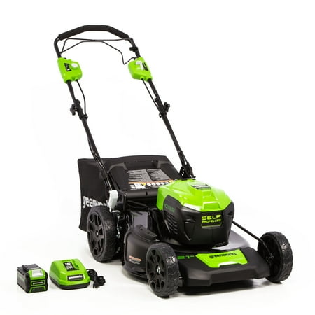 Greenworks 21-Inch 40V Self Propelled Mower 5Ah Battery and Quick Charger Included (Best 0 Turn Mowers)