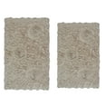 thumbnail image 4 of Home Weavers Bell Flower Collection 100% Cotton Non-Slip Bathroom Rug Set Machine Washable Bath Rug-21"x34", Bathroom Rug- 24"x40", Linen Color 2 Piece Bath Rug set, 4 of 9