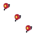 thumbnail image 4 of Destyer Bike Small Bell Cute Daisy Iron Plastic Flower Bicycle Bell Smart Decorative Red 3Set, 4 of 6