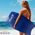 thumbnail image 2 of PMU 33 Inch Blue Bodyboard - Lightweight Wrist Leash, Surf Mania, Slick Bottom Boards for Beach, Sea & Pool - Surfing Board for Kids, Teens & Adults Wave Conditions Pkg/1, 2 of 7