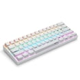 thumbnail image 3 of Clásico Bluetooth RGB 61Keys Teclado Mecánico para Anne, Wireless, Wired - Plata Cereza Blanca Sunnimix Teclado mecánico, 3 of 8
