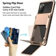 thumbnail image 2 of for Galaxy Note 20 Ultra Case 5G Wallet 4-Card Flip Cover Credit Card Holder Slot Back Pocket Dual Layer Protective Hybrid Hard Shell Bumper Armor Case for Samsung Note 20 Ultra 6.9 Rose Gold, 2 of 6