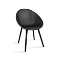 thumbnail image 2 of 2xhome Modern Perforated Egg-Shaped Dining Accent Chairs, Breathable Polka Dot Bowl Pod Pattern for Indoor or Outdoor Use, Black, Set of 1, 1 piece, 2 of 6