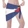 thumbnail image 7 of Women Flag Of Colorado Sarong Coverups Chiffon Short Swimsuit Wrap Skirt Beach Bikini Tie Cover Up Wraps, 7 of 7