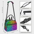 thumbnail image 5 of Ratiio Colorful Glitter Pattern Lunch Bag ,Insulated Lunch Box, Small Leakproof Cooler Food Lunch Containers Reusable High Capacity Lunch Tote Bags, 5 of 6