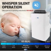 Whynter Portable Air Conditioner 13,500 BTU with Dehumidifier, Cooling Fan & Smart Wi-Fi for 500 Sq Ft Rooms, Includes AC Unit Window Kit, ARC-1050XP (10,000 BTU SACC), White