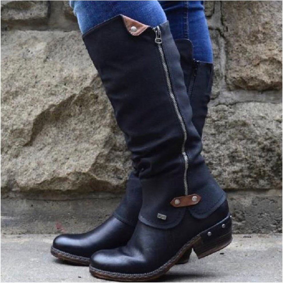 vintage low heel boots