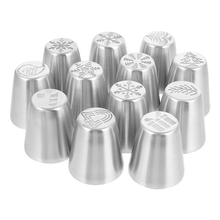 Oraceous Christmas Russian Piping Tips Icing Cake Decorating for Cakes Cupcake Decoration Pastry Tool 12Pcs