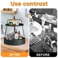 thumbnail image 2 of 2 Tier Bathroom Counter Organizer, Wood Bathroom Organizer Countertop with Drawer, Corner Storage Shelf for Cosmetic Vanity Tray, Kitchen Spice Rack, Kitchen Organizer and Storage, 2 of 7