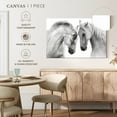thumbnail image 5 of Elephant Stock White Horse Couple Wall Art - Horizontal Canvas Wall Art - Living Room Wall Decor - Animal Canvas - White And Gray Decor - 12" x 8", 5 of 8