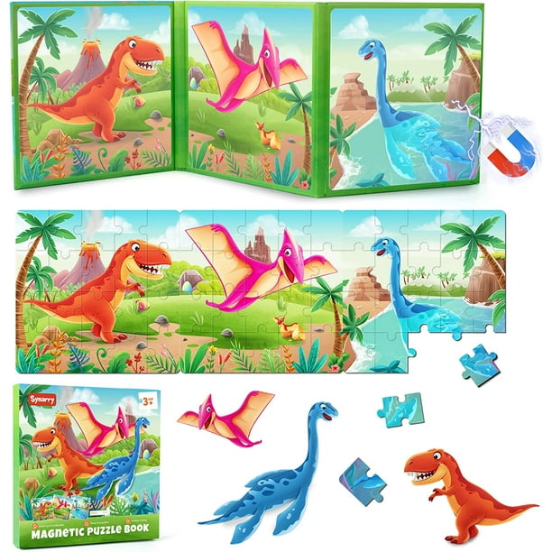 SYNARRY Dinosaur Puzzles for Kids 24, 20 Pieces Puzzles for
