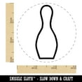 thumbnail image 2 of Bowling Pin Outline Rubber Stamp for Scrapbooking Crafting Stamping - Small 3/4 Inch, 2 of 7