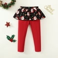 thumbnail image 7 of Actgleam Toddler Girls Leggings with Footless Cotton Ruffle Casual Pants,Christmas Red,2-3Years, 7 of 7