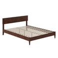 thumbnail image 2 of AFI Aria Queen Modern Solid Wood Low Profile Platform Bed, Walnut, 2 of 13