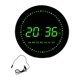 thumbnail image 2 of Reloj digital LED, reloj de mesa, práctico reloj despertador redondo, reloj de pared para Digital Verde, 2 of 9
