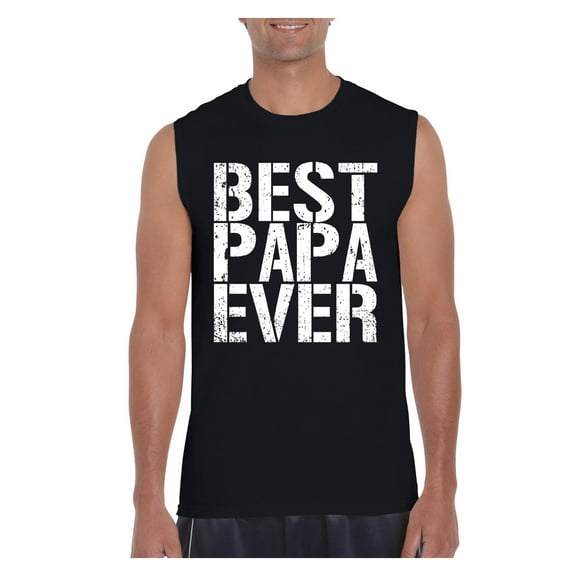MmF - Men's Graphic T-Shirt Sleeveless, up to Men Size 3XL - Best Papa