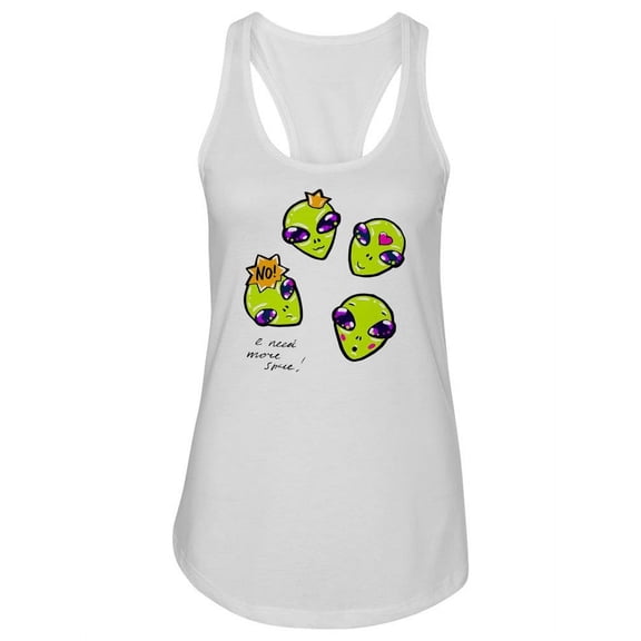 Cute Alien Doodles  Tank Women -Image by Shutterstock, Female Small