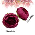 thumbnail image 3 of Faux Flowers, Fake Flowers, Peony Flower Buds Artificial Round Peony Heads Fake Peony Heads Bulk for Wedding Flower Wall, DIY Crafts Bridal Bouquets Party Home Decor Burgundy 1Pcs, 3 of 8