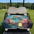 thumbnail image 2 of Whosucclay Turtle Floral Design Golf Cart Blanket, 51.18 x 30.3 inches 4 Pockets Heavy Duty Golf Cart Seat Cushion Cover with All-Weather Protection, 2 of 9