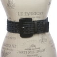 thumbnail image 2 of Women's 2 3/8" or 60 mm Wide High Waist Braided Woven Full Grain Leather Belt, 2 of 3