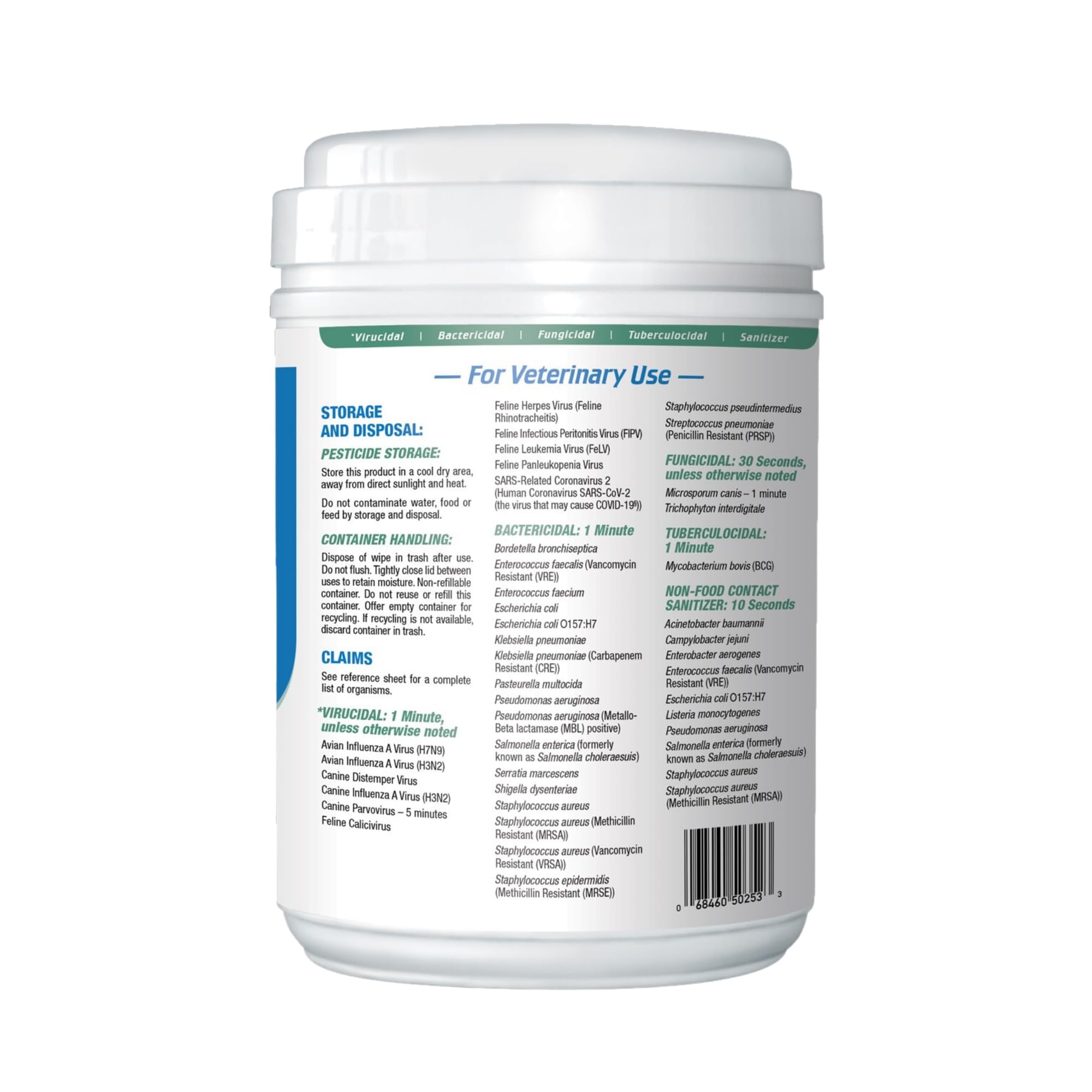 REScue One-Step Disinfectant Cleaner & Deodorizer Wipes for Vet Use â€“ Cleaner for Kennels, Litter Boxes & More â€“ 160-Wipes, 1 Canister (Pack of 1)