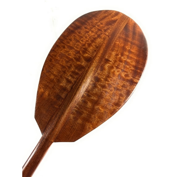 Watermark Curls Koa Outrigger Canoe Paddle 60" Traditional Design - Made in Hawaii | #koa7256