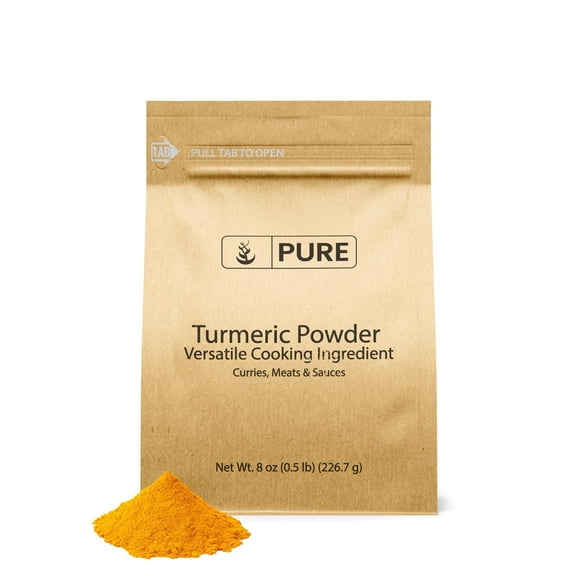 Pure Original Ingredients Turmeric Powder 8 oz, Food Grade, Natural, Spicy Flavor, Curry, Rice, Eco-Friendly