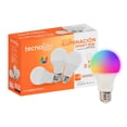thumbnail image 1 of Tecnolite Connect - Paquete 3 Focos Inteligentes RGB WiFi y Bluetooth, Compatible con Alexa por la App Connect para Celular, Luz Fr&iacute;a y C&aacute;lida, Iluminaci&oacute;n Interiores, 1 of 10
