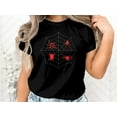 thumbnail image 2 of Halloween Spider Web Lover Gift, Halloween Season T-Shirts, Spooky T Shirt, Cool Halloween Spirit Tee Trick and Treat Halloween Tshirt, 2 of 10