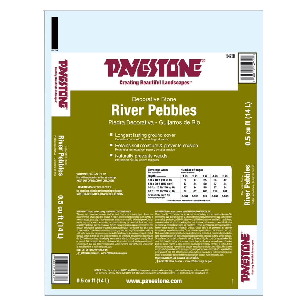 Pavestone .5 Cu. ft. Bagged River Pebbles - Walmart.com - Walmart.com