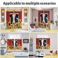 thumbnail image 5 of Cow Sunflowers Kitchen Curtains Window Panels, Botanical Floral Leaves Bees Farm Barn Insulated Window Treatment Curtain, Grommet Curtains for Bedroom/Living Room/Bathroom, 2 Piece 27.5"Wx39"L, 5 of 8