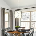 thumbnail image 6 of Uznhty Drum Chandelier Pendant Lights Kitchen Island with Fabric Shade Balck Cage Pendant Light for Dining Room Hallway Adjustable Chain 12inch 3 Light, 6 of 13