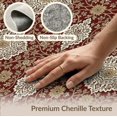 thumbnail image 6 of ODIKA 9'x12' Washable Area Rug Vintage Rosette Web Geometric Symmetry Inspired Deepburgundy for Dining Room, Basement, Large Office, Non-Slip Chair-Friendly, 6 of 7