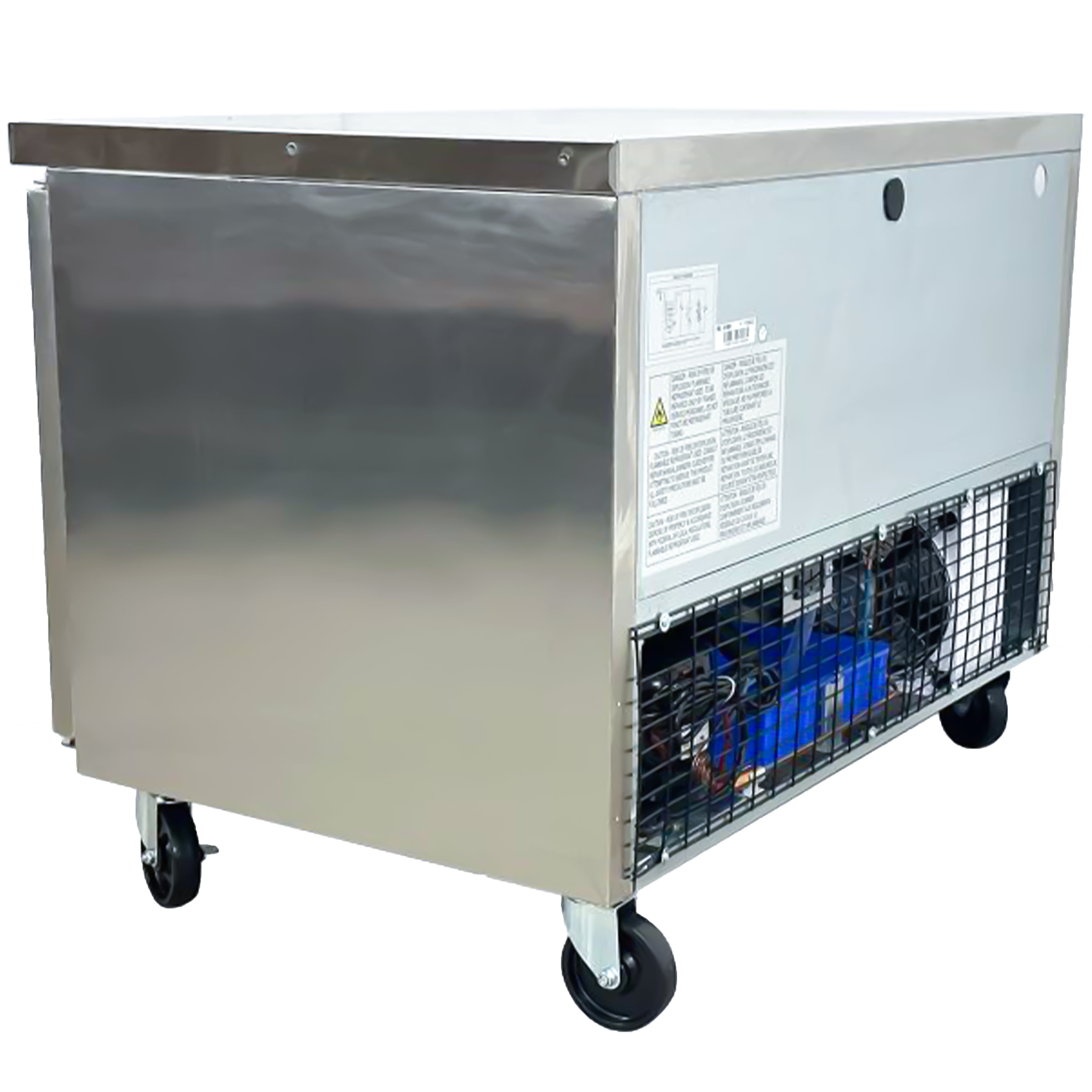 48 in. Commercial ETL NSF Undercounter Refrigerator 12.3 Cu.Ft. Cold Prep Table, Under Counter Refrigerator Cooler in Stainless Steel