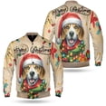 thumbnail image 3 of Merry Christmas Santa Beagle Scarf Twinkling Lights Xmas Holiday All Over Print 3D Baseball Jacket Beagles Dog Lover Gifts Idea Bomber Jacket Softball - 00022, 3 of 6