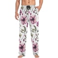 thumbnail image 4 of Fresh Pink Flower Ghost Pajama Pants, Men's Lounge Pants Light with Drawstring and Pockets, Christmas New Year Birthday Father's Day Gifts, Medium, 4 of 7